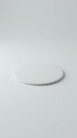 White circular platform podium stage on neutral gray background for product display presentation and marketing showcase.