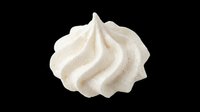 Whipped cream dollop isolated on transparent background, ready for culinary graphics, food packaging, recipe blogs, bakery designs, menu illustrations, and print-on-demand products.