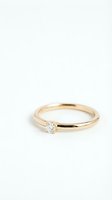 Elegant gold engagement ring with sparkling diamond solitaire on clean white background, isolated for wedding and jewelry design projects.