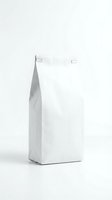 White paper bag mockup with tin tie closure on clean background for branding and packaging design projects.