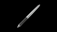 Sleek pen with silver barrel and black grip, isolated on transparent background. Ready for design use on t-shirts, clipart, stickers, print-on-demand products, and digital designs.