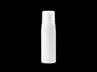 White foam pump bottle isolated on transparent background, ready for cosmetics, skincare, and cleaning product packaging design, t-shirt graphics, and print-on-demand applications.