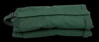 Olive green duffel bag with handles and straps, isolated on transparent background, ready for t-shirt design, clipart, stickers, and print-on-demand products.