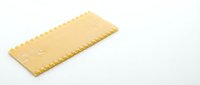 Rectangular cracker with ridged edges isolated on white background, ready for food and beverage design projects.