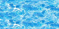Seamless pattern of rippling swimming pool water surface with sunlight reflections creating dynamic caustic effects. Tiles horizontally for continuous background.
