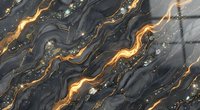Luxurious dark marble texture with flowing golden veins and metallic accents creates elegant abstract background for premium design projects.