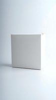 Minimalist white cube box on clean background for product display, packaging design, and commercial presentations.
