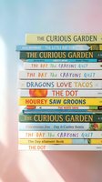 Stack of colorful children's books including popular titles against soft pastel gradient background for education and reading concepts.