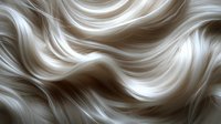 Flowing platinum blonde hair texture with soft waves and highlights creates dynamic movement pattern for beauty and fashion designs and backgrounds.