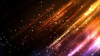 Diagonal golden light streaks with glowing particles and bokeh effects on dark background create dynamic motion and energy for festive designs and backgrounds.