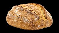 Rustic whole grain artisan bread loaf isolated on transparent background, ready for bakery clipart, food stickers, t-shirt design, print on demand, and sublimation projects.
