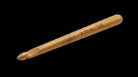 Bamboo crochet hook size 4.0mm G6 isolated on transparent background, ready for crafting clipart, stickers, print on demand, and t-shirt design use.