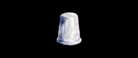 Transparent plastic thimble isolated on transparent background, ready for design use in clipart, print-on-demand products, t-shirt designs, stickers, and sublimation projects.