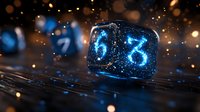 Glowing zodiac Capricorn constellation symbol in mystical crystal cube with sparkles and bokeh lights on dark wooden surface creates magical astrology atmosphere.