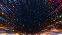Colorful light trails radiating from center creating dynamic starburst effect on dark background for motion graphics and digital art projects.