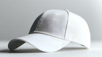 Clean white baseball cap on light background, classic curved brim design with adjustable closure, isolated for mockup and branding projects.