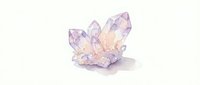 Cluster of translucent amethyst crystals with soft purple hues and warm inner glow on white background, isolated mineral specimen for design, wellness, and educational use.