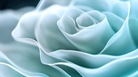 Delicate mint green rose petals in extreme macro photography showing soft curves and layers with dreamy ethereal lighting, creating romantic floral art background.