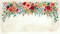 Watercolor floral border with red, pink, and orange roses, berries, and green foliage on cream background. Isolated design element for invitations, cards, and decorative projects.