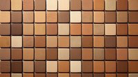 Abstract geometric pattern of brown and beige square tiles arranged in mosaic style creating modern minimalist background with gradient shades.