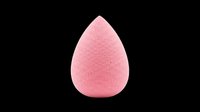 Pink makeup blending sponge isolated on transparent background, ready for beauty, cosmetics, T-shirt, sticker, print on demand, and sublimation design use.