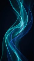 Abstract blue turquoise smoke waves flowing on dark background creating dynamic energy motion for modern digital design and technology concepts.