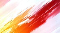 Abstract diagonal brush strokes in vibrant red, orange, yellow and white create dynamic motion effect on light background, modern artistic composition.