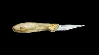 Vintage paring knife with natural bone handle and metal blade, isolated on transparent background. Ready for clipart, t-shirt design, print-on-demand, and sublimation projects.
