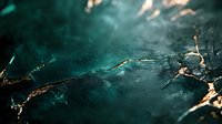 Dark emerald green marble texture with golden veins and cracks creating luxurious natural pattern on polished stone surface, suitable for luxury design backgrounds.