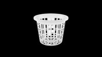 Transparent plastic laundry basket isolated on transparent background, ready for design use on t-shirts, clipart, stickers, print-on-demand products and sublimation projects.