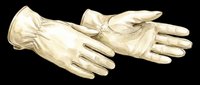 Pair of latex gloves isolated on transparent background, ready for medical, healthcare, safety, and design projects including print-on-demand and sublimation applications.