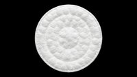 Decorative white ceiling medallion with ornate floral relief pattern, isolated on transparent background. Ready for interior design, architectural visualization, print-on-demand products, and digital design projects.
