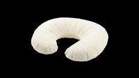 Cream-colored neck pillow isolated on transparent background, ready for t-shirt design, clipart, stickers, print-on-demand products, and sublimation projects.