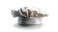 White professional chef hat with pleated top isolated on white background, ready for restaurant branding and culinary design projects.