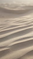 Soft beige sand dunes with gentle ripples and shadows creating natural texture patterns in warm desert landscape for backgrounds and nature concepts.
