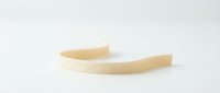 Curved wooden strips or shavings isolated on white background, suitable for design projects, crafts, and product mockups.