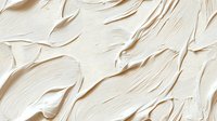Creamy white textured background with smooth swirls and waves created by thick paint strokes, creating an elegant abstract pattern with light and shadow play.