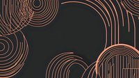 Elegant rose gold circular geometric pattern with concentric rings and curved lines on dark background, modern minimalist design for luxury branding and decor.