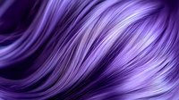 Flowing purple hair strands with silky texture and dynamic movement creating elegant waves and curves for beauty and fashion design projects.