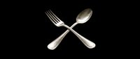 Crossed fork and spoon utensils isolated on transparent background, ready for t-shirt design, clipart, stickers, print-on-demand products, and sublimation projects.