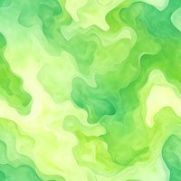 Organic wavy pattern in fresh spring green and yellow watercolor tones creates seamless abstract background for eco-friendly designs and nature-themed projects.