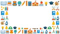 Back to school supplies and education icons set isolated on white background for learning, teaching, and academic design projects.