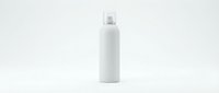 White cosmetic spray bottle with pump dispenser isolated on clean background for skincare and beauty product mockup design.