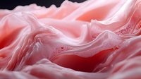 Soft pink and white abstract fluid art background with flowing waves and delicate textures creates dreamy ethereal mood for creative designs and layouts.