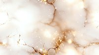 Luxurious marble texture in cream and gold tones with glowing bokeh effect and delicate veining creates elegant abstract background for luxury design projects.