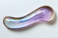 Iridescent glitter gel smear with purple and holographic shimmer isolated on white background, cosmetic swatch for beauty and skincare product design.