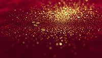 Red and gold bokeh lights creating magical sparkle effect on burgundy background for luxury holiday celebrations and festive decorations.