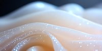Delicate peach rose petals with morning dew drops in soft focus macro photography, creating dreamy romantic atmosphere for wedding and celebration designs.