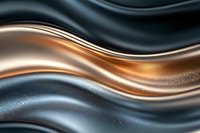 Luxurious black and copper metallic waves with sparkles create elegant flowing abstract background pattern for luxury design and branding projects.