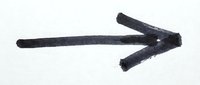 Right-pointing arrow made from dark textured material on white background, isolated and ready for design use on web, print, presentations, and marketing materials.